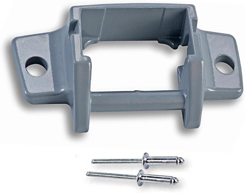 UYG for RV A&E Awning Replacement Foot - Die-Cast Metal - Painted Grey - w/Rivets（Grey 1 pc） - Image 1